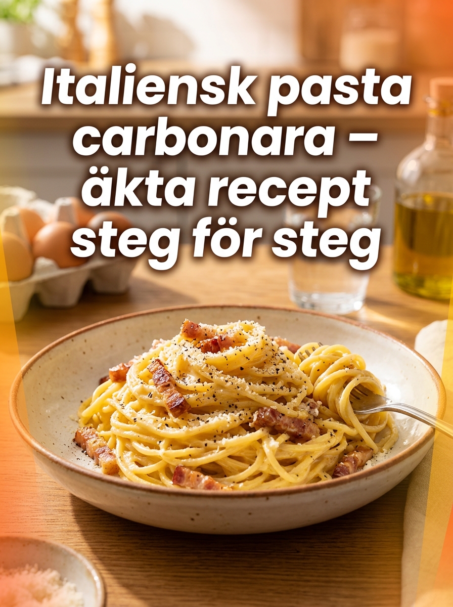 Italiensk pasta carbonara: äkta recept steg för steg